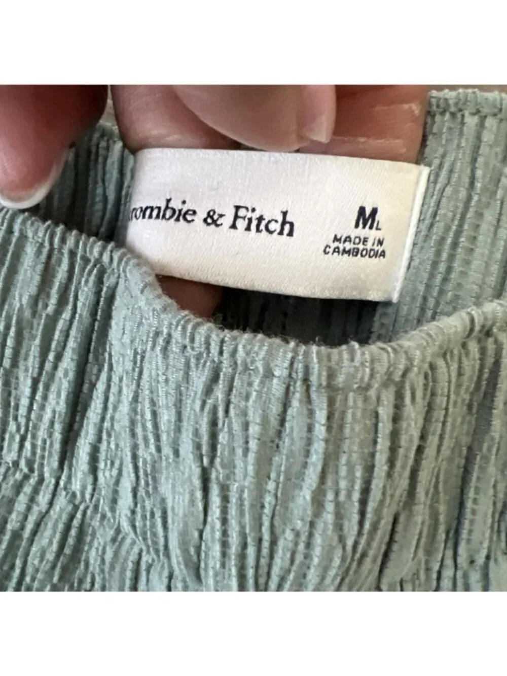 Abercrombie Fitch Crinkle Textured Pull On Pant Womens Medium Long Wide Leg New